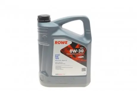 Олива 0W30 HIGHTEC SYNT RSB 12FE (5L) (BMW LL-12 FE/MB 227.61/229.61) (ACEA A5/B5,C2) (API SP RC) Rowe 20305-0050-99