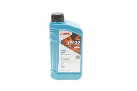 Олива 5W20 HIGHTEC SYNT ASIA (1L) (Hyundai/Kia/Mazda/Toyota) (API SP RC/SN PLUS RC) (ILSAC GF-5/-6A) Rowe 20359-0010-99