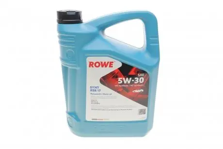 Олива 5W30 HIGHTEC SYNT RSR 17 (5L) (MB 226.52/Renault RN17/RN 0700/0710) (ACEA C3) Rowe 20370-0050-99