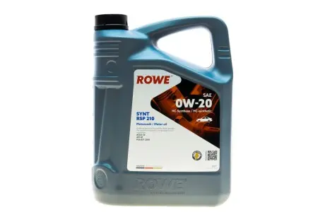 Олива моторна HIGHTEC SYNT RSP 210 SAE 0W-20 (5 L) Rowe 20371-0050-99