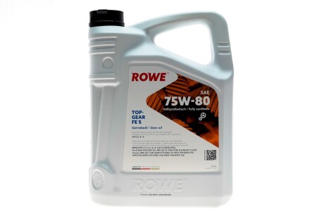 Олива трансмісійна HIGHTEC TOPGEAR FE SAE 75W-80 S (5 L) Rowe 25066-0050-99