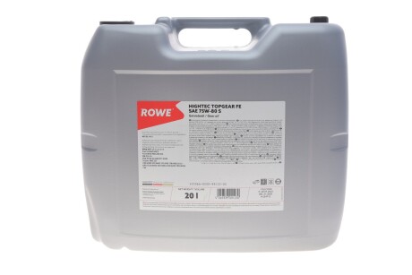 Олива трансмісійна HIGHTEC TOPGEAR FE SAE 75W-80 S (20 L) Rowe 25066-0200-99