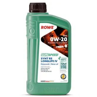 Олива 0W20 SUNSPEED SYNTH RS LONGLIFE IV (1L) (Porsche C20/VW 508 00/509 00) (ACEA A1/B1/C5) Rowe 4920036-0010-99