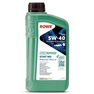 Олива 5W40 SUNSPEED SYNT RSi (1L) (MB 229.3/226.5/Porsche A40/VW 502 00/505 00/RN 0700/0710) Rowe 4920068-0010-99