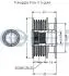VW шків генератора d=61 mm, 4 ребра (5 канавок) POLO 1.9D 94-99 RUVILLE 541031 (фото 2)