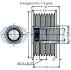 Шкив генератора Mazda 3/5/6/CX-7 2.0/2.2D 02- (8PK) RUVILLE 541206 (фото 2)