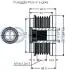 Шкив генератора Opel Astra J 1.7CDTI, 09/09 - 10/15, 81/92/96kw RUVILLE 542388 (фото 2)