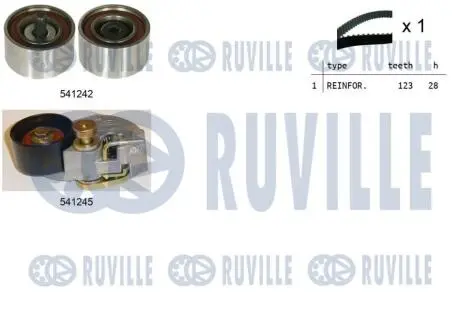Комплект ГРМ Hyundai Santa Fe/Tucson 2.0/2.2 CRDi 01-12 RUVILLE 550275