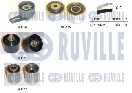 К-кт ГРМ Kia Carnival 2.9 CRDI 06- RUVILLE 550327
