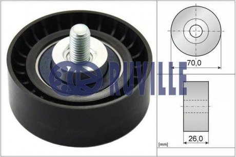 Ролик ГРМ обвідний CITROEN C5 (DC_) 01-04,C5 (RC_) 04-,C5 Break (DE_) 01-04,C5 Break (RE_) 04-н RUVILLE 55939