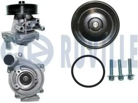 Помпа води Ford Transit/Ranger 2.2TDCi 11-/Land Rover Defender 2.2Td4 11-16 (R/B) (7 лоп) (7 кан) RUVILLE 561643