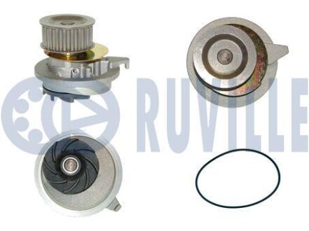 Помпа води Opel Astra F/Vectra A 1.7D/TD 88-00/Kadett E/Ascona C 1.6D/1.7D 86-91 (21z) RUVILLE 56524P