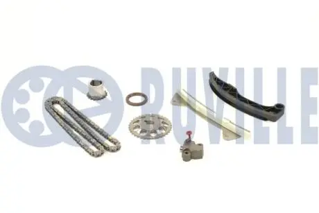 Комплект цепи ГРМ Citroen C1/Peugeot 107 1.0i 05- RUVILLE 580069
