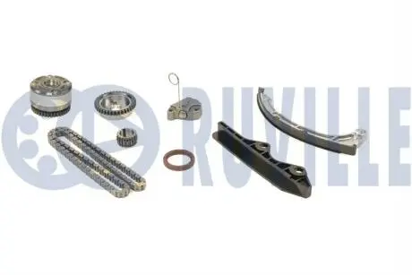 Комплект цепи ГРМ Nissan Micra III 1.0-1.4 03-12 (цепь, натяжитель, шестерня) RUVILLE 580147