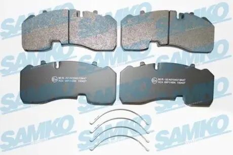 Гальмівні колодки, дискове гальмо (набір) SAMKO 5SP1185