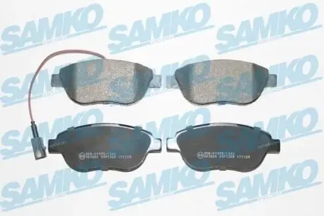 Гальмівні колодки, дискове гальмо (набір) SAMKO 5SP1268