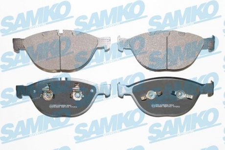 Тормозные колодки дисковые перед.BMW 535d/745-760 02- SAMKO 5SP1410 (фото 1)