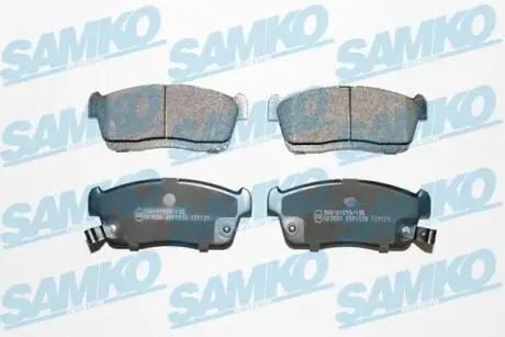 Гальмівні колодки, дискове гальмо (набір) SAMKO 5SP1632