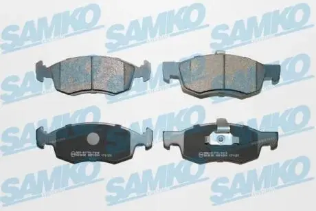 Гальмівні колодки, дискове гальмо (набір) SAMKO 5SP1654