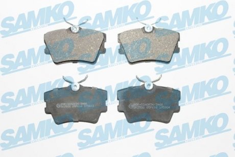 Гальмівні колодки, дискове гальмо (набір) SAMKO 5SP616 (фото 1)