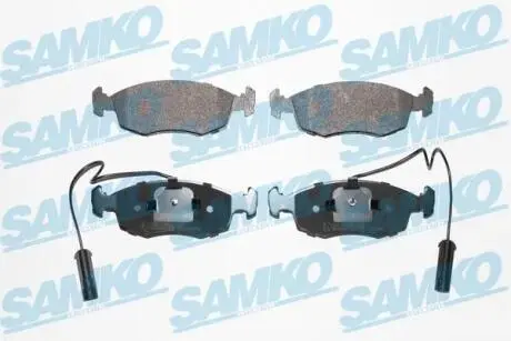 Гальмівні колодки, дискове гальмо (набір) SAMKO 5SP755