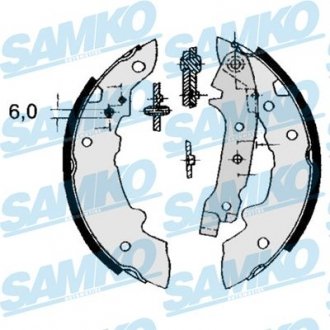 Гальмівні колодки (набір) SAMKO 84320