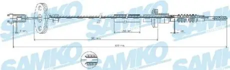 Трос сцепления SAMKO C0035C