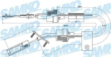 Трос зчеплення MULTIPLA 870/425 SAMKO C0065C