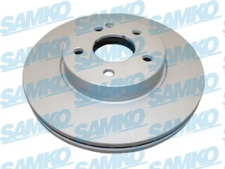 Диск гальмівний (передній) MB Vito (W639) 03- (300x28) (з покриттям) (вентил.) SAMKO M2004VR