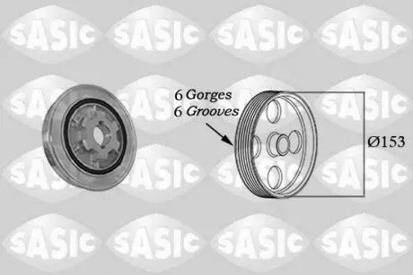 Шкив коленчатого вала FORD 2,2TDCI SASIC 2150023