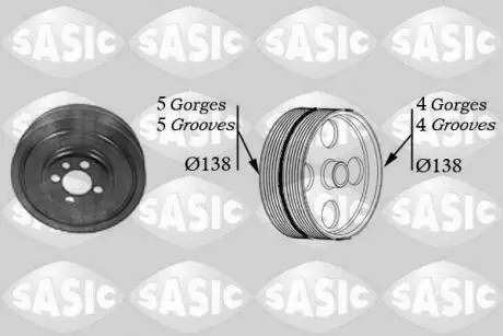 Шків колінчастого валу SASIC 2156001