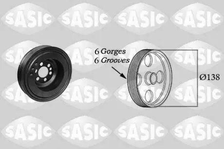 Шків колінвалу SASIC 2156083