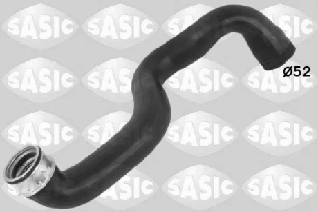 Шланг інтеркулера (Випускна сторона, діаметр 52мм, чорний) OPEL COMBO TOUR, COMBO/MINIVAN, CORSA C, CORSA C/HATCHBACK 1.7D 06.03- SASIC 3336159