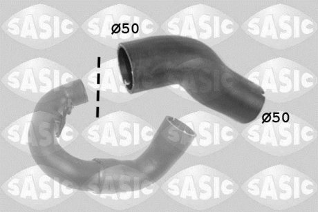 Патрубок интеркулера FIAT DOBLO (KRÓTKI) FI50 SASIC 3336204 (фото 1)
