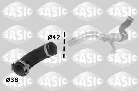 Патрубок интеркулера FORD MONDEO IV 1,8TDCI (KRÓTKI) SASIC 3336214