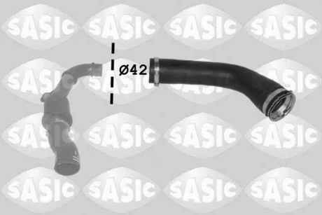 Шланг інтеркулера (Впускна сторона, діаметр 42мм) ALFA ROMEO GIULIETTA, GIULIETTA/HATCHBACK 1.4/2.0D 04.10-12.20 SASIC 3336317
