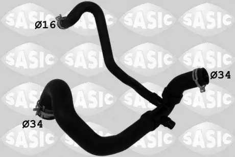 Шланг системы охлаждения CITROEN C-ELYSEE PEUGEOT 301 1.6 11.12- SASIC 3400199