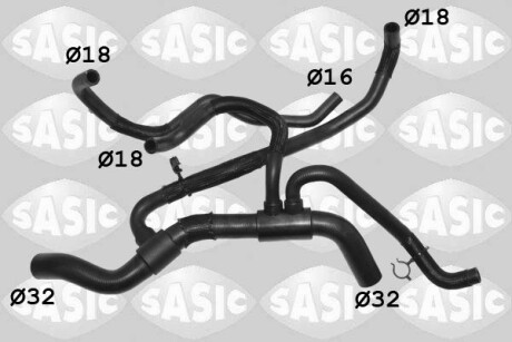 Шланг гумовий системи охолодження SASIC 3404416