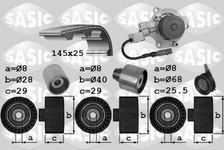 Комплект ГРМ + насос VW Caddy 2.0TDI 15-/Golf VII 1.6TDI/2.0TDI 12- заменен на 530 0650 32 SASIC 3906113