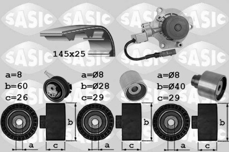 Комплект ГРМ + помпа VW T6 2.0TDI 04/15-, 62/75/84/110kw, заменен на 530 0699 32 SASIC 3906114