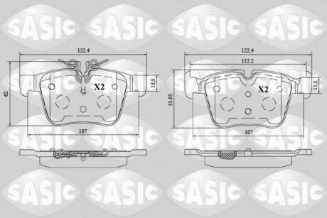 Тормозные колодки (задние) MB C-class (W205/A205/S205/C205) 14- (Teves) Q+ SASIC 6216193 (фото 1)