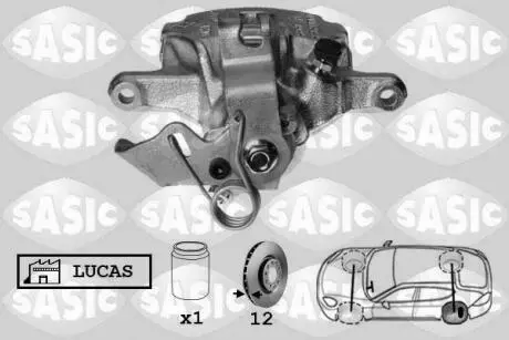 Суппорт тормозной задний левый SASIC 6504032