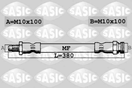 Шланг тормозной SASIC 6600027