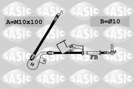 Шланг гальмівний SASIC 6600030