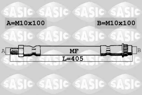 Шланг гальмівний передній 2.3dCi 10- SASIC 6604025