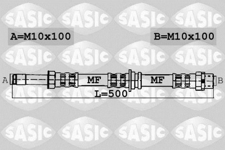 Шланг тормозной SASIC 6606068 (фото 1)