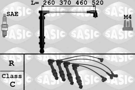 Дроти запалення, набір SASIC 9286009