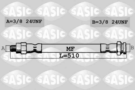 Шланг тормозной SASIC SBH4087