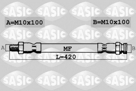 Шланг тормозной SASIC SBH6289 (фото 1)