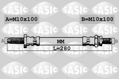 Шланг тормозной SASIC SBH6324 (фото 1)